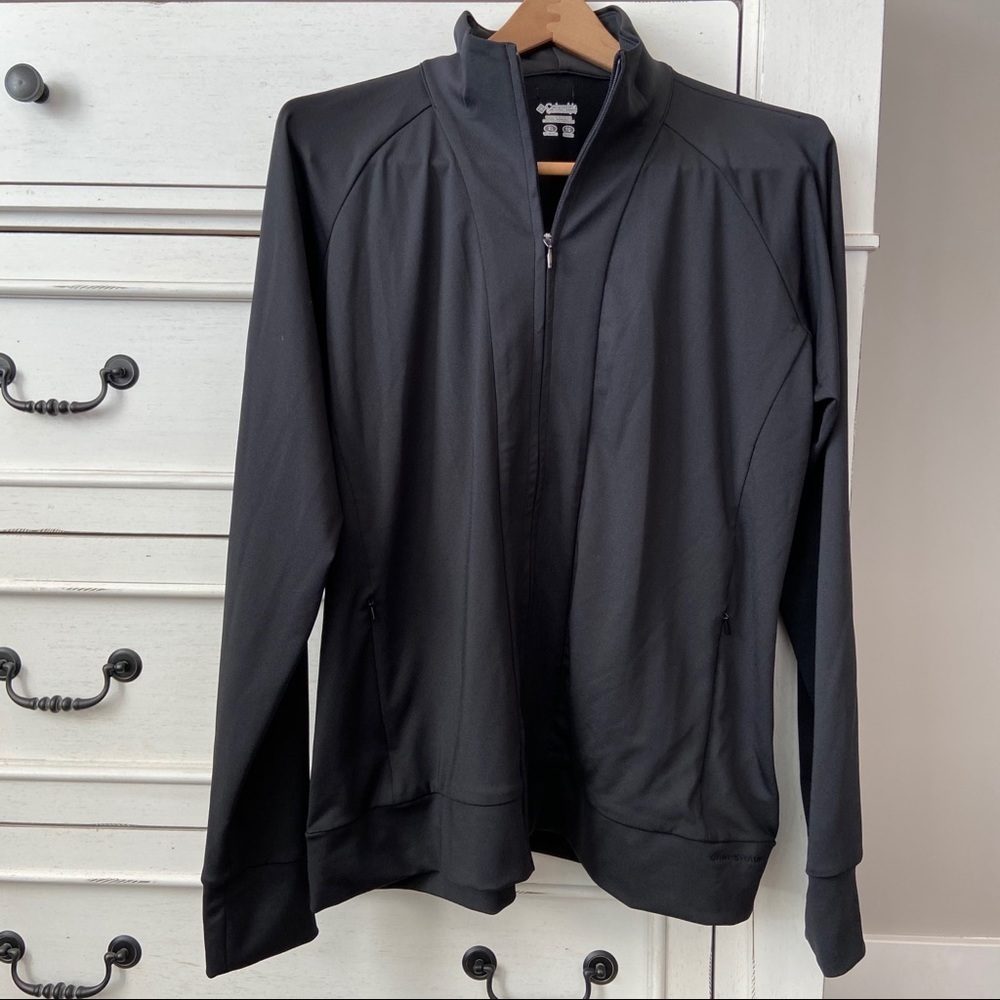 Columbia Omni-Shade Black Full Zip Jacket. Size XLarge